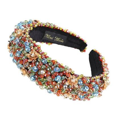 Rainbow Bejeweled Padded Headband