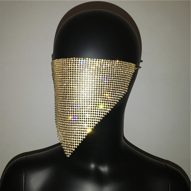 Crystal Masquerade Face Mask Jewelry
