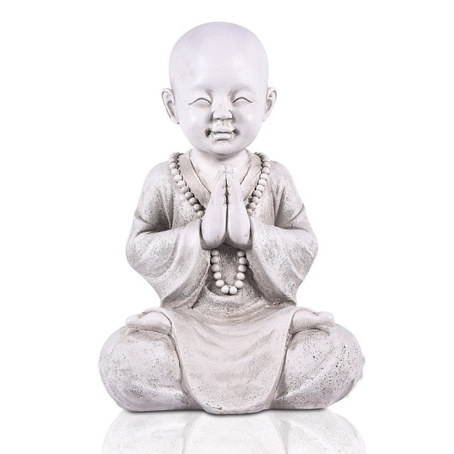 Meditating Baby Buddha Garden Statue
