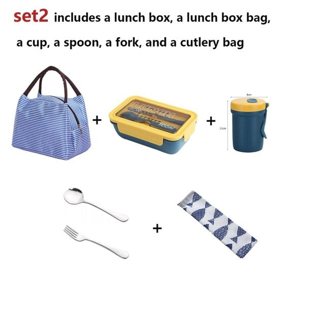 Portable Lunch Box with Compartments