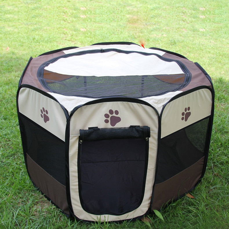 Outdoor Pet Foldable Exercise Playpen Tent