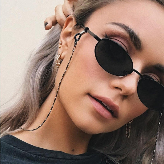 Minimalist Black Bead Chain For Sunglasses