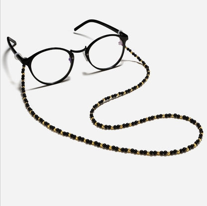 Minimalist Black Bead Chain For Sunglasses
