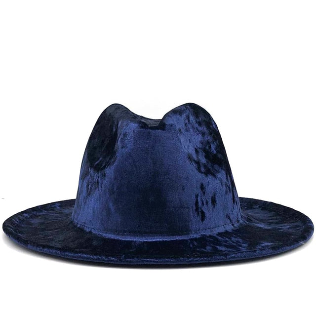 Autumn Winter Velvet Fedora Hat