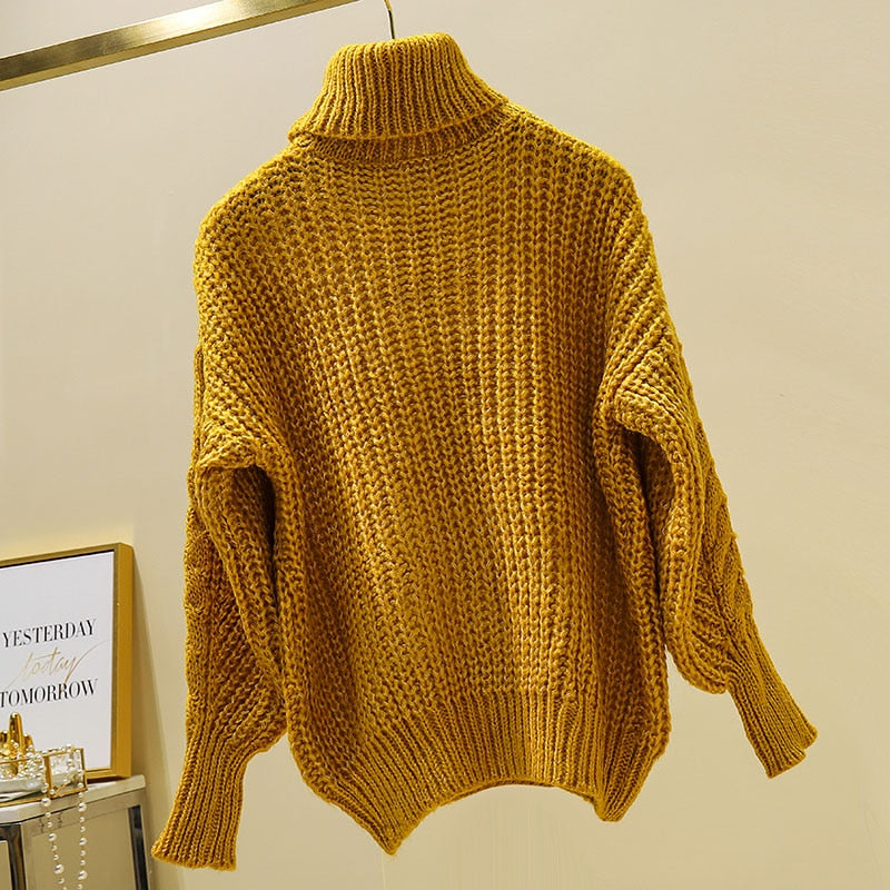 Warm Knitted Turtleneck Loose Oversized Sweater
