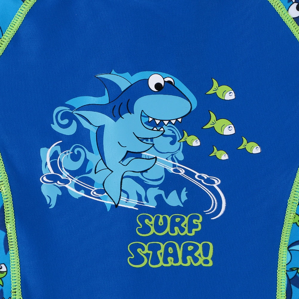 Boys Shark One Piece Swimwear Children Bathing Suit