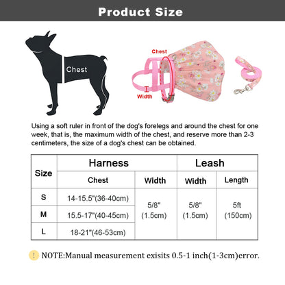 Small Puppy Dress Harness with Leash