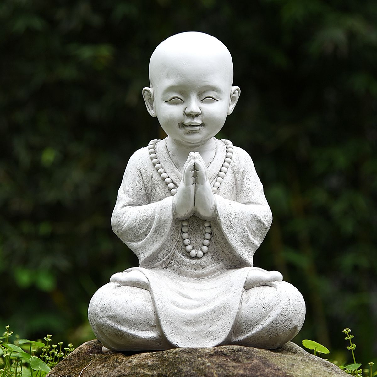 Meditating Baby Buddha Garden Statue
