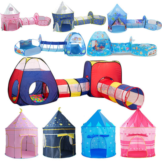 Portable 3 In 1 Baby Play Tent Kid Crawling Tunnel