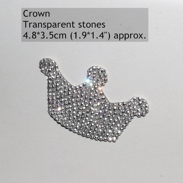 Stylish Sparkly Pucker Lips Crown Stars Decal