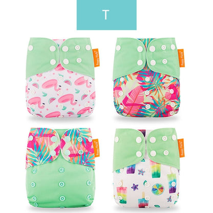 4pcs/Set Washable Eco-Friendly Cloth Diaper