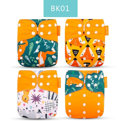 4pcs/Set Washable Eco-Friendly Cloth Diaper