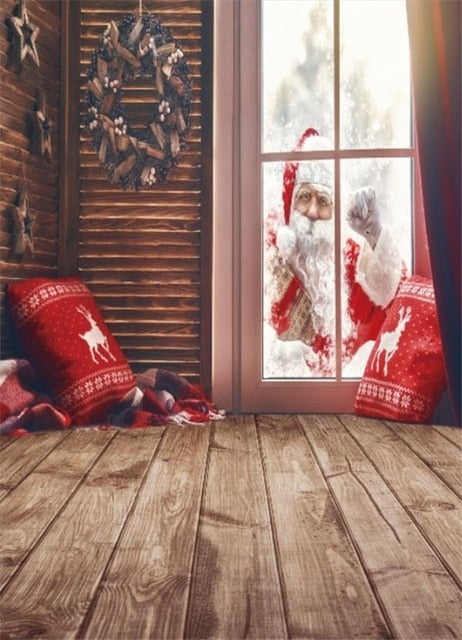 Gray Chic Wall Winter Christmas Photo Background Backdrop