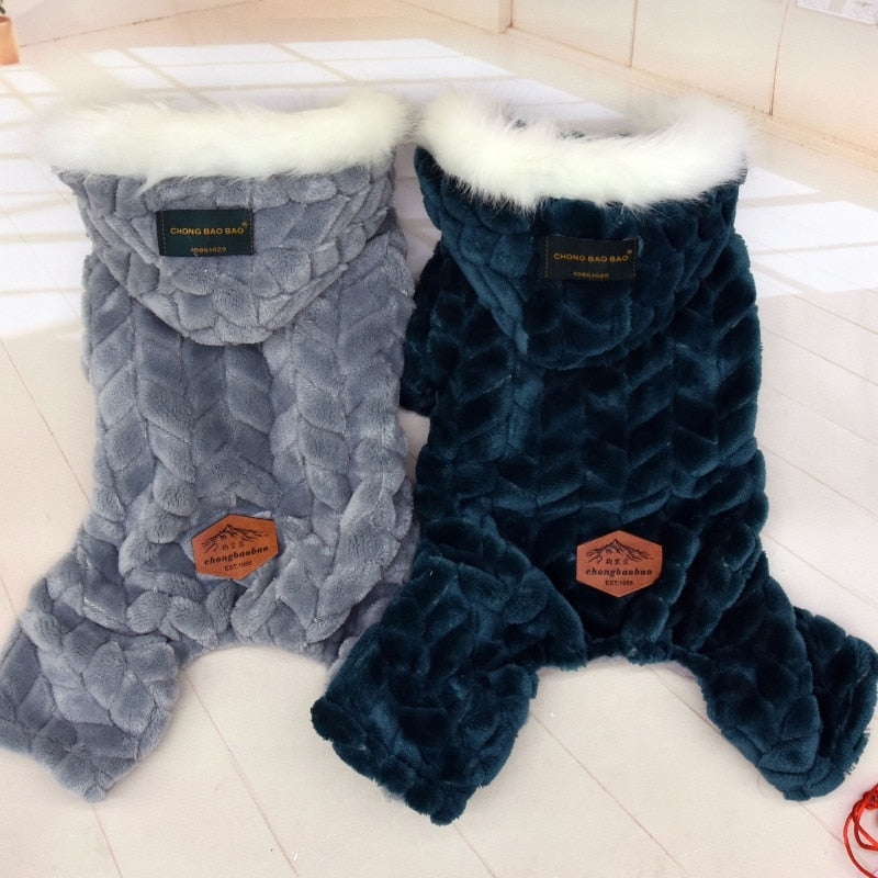 Winter Pet Dog Clothes Warm Jumpsuit