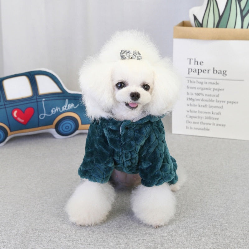 Winter Pet Dog Clothes Warm Jumpsuit