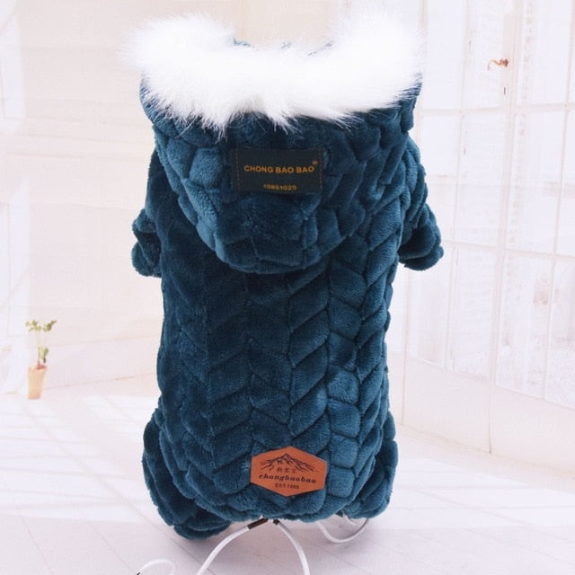 Winter Pet Dog Clothes Warm Jumpsuit