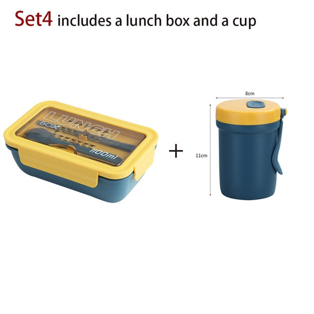 Portable Lunch Box with Compartments