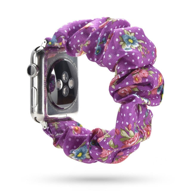 Cute Print Scrunchie Apple Watch Band