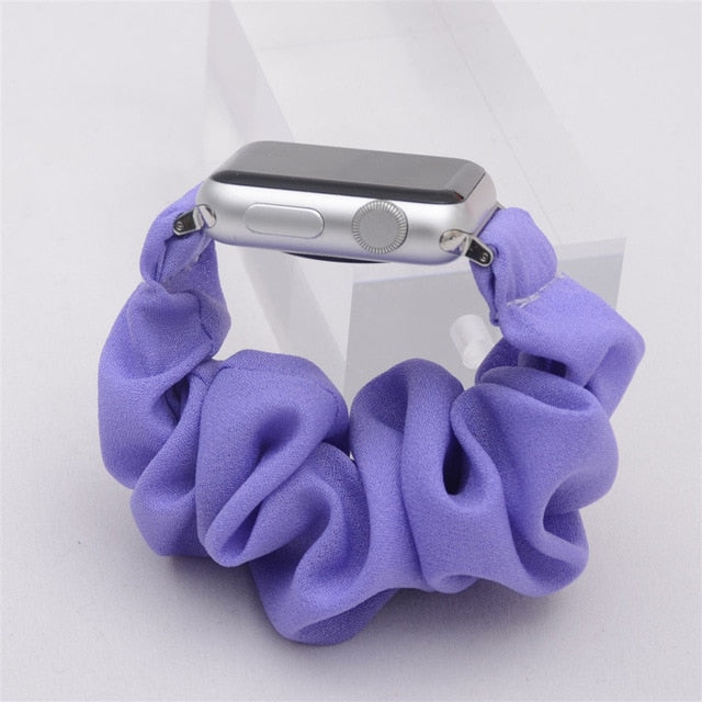 Cute Print Scrunchie Apple Watch Band