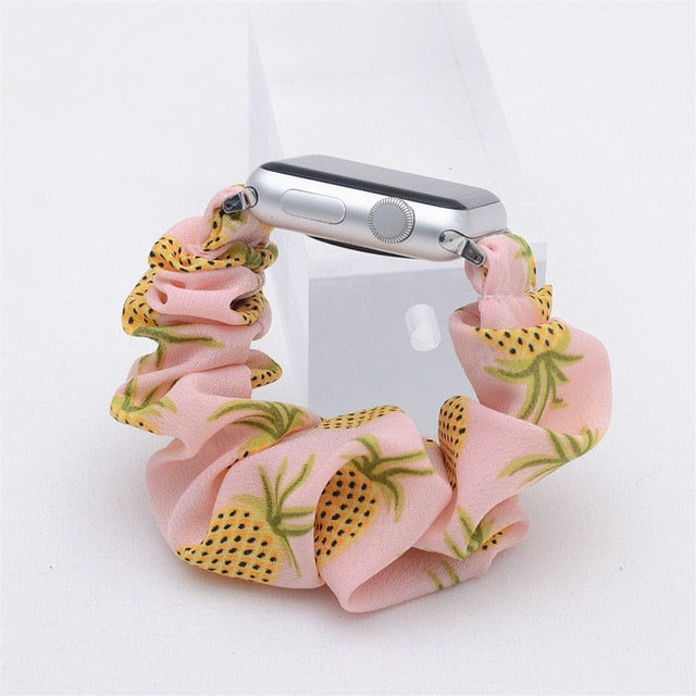 Cute Print Scrunchie Apple Watch Band