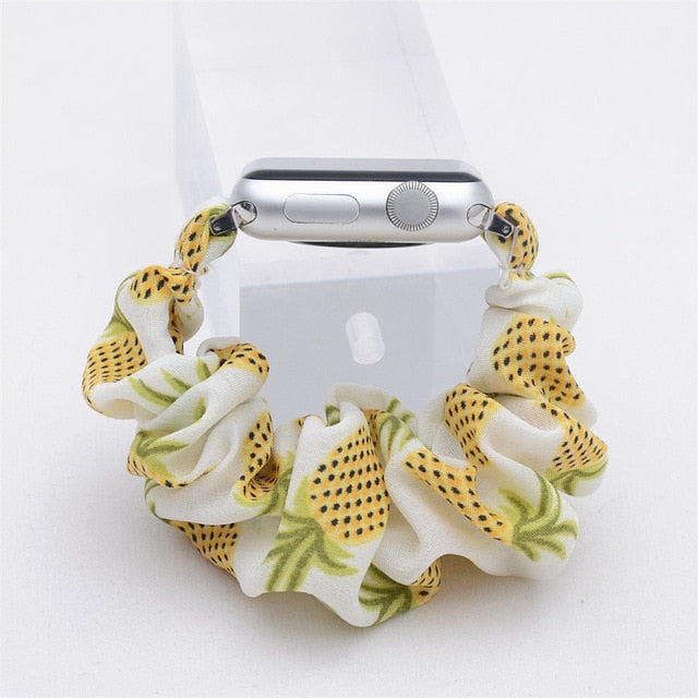 Cute Print Scrunchie Apple Watch Band