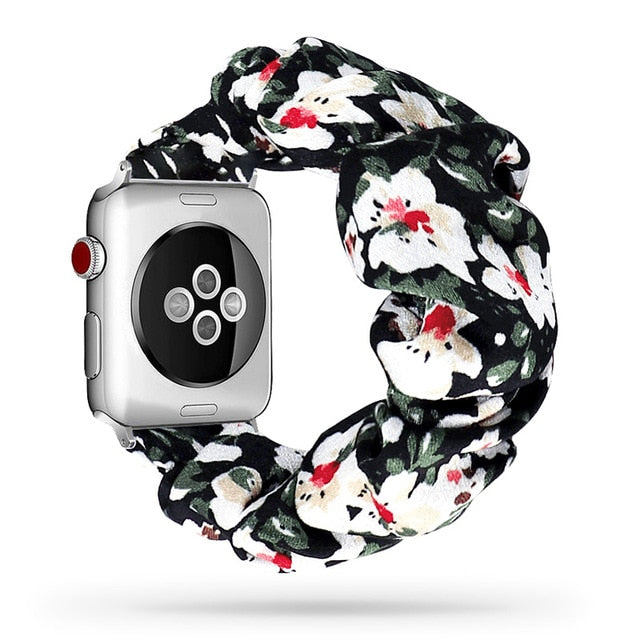 Cute Print Scrunchie Apple Watch Band