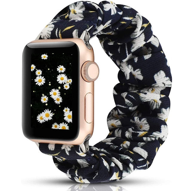 Cute Print Scrunchie Apple Watch Band