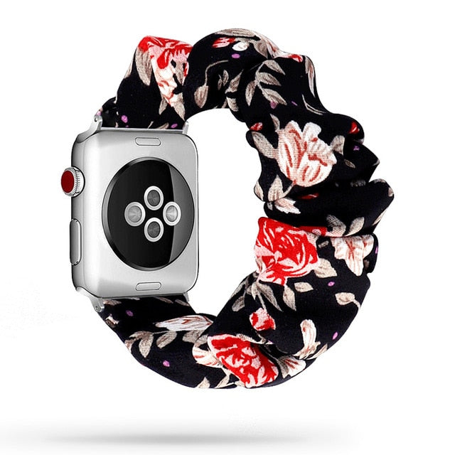 Cute Print Scrunchie Apple Watch Band