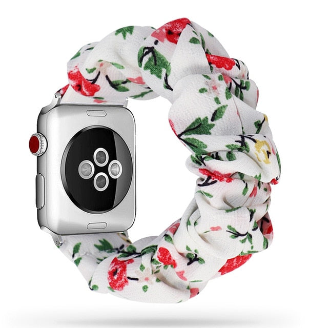 Cute Print Scrunchie Apple Watch Band