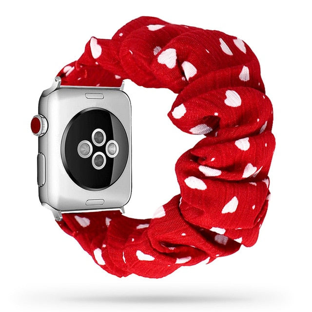 Cute Print Scrunchie Apple Watch Band