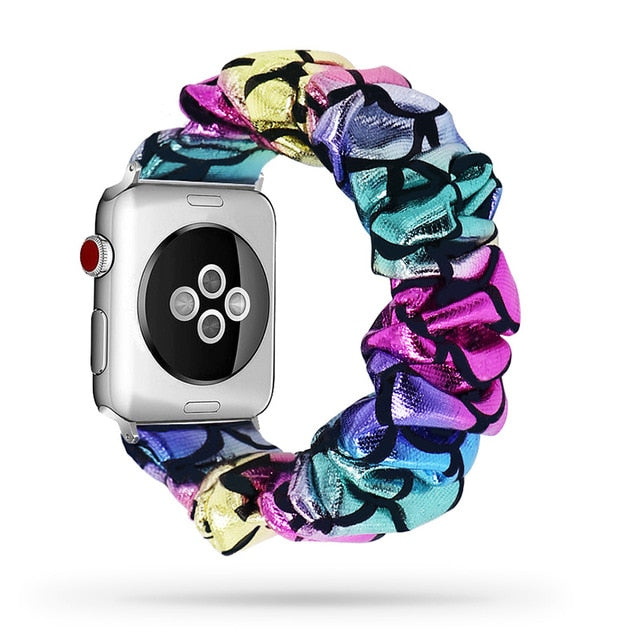 Cute Print Scrunchie Apple Watch Band