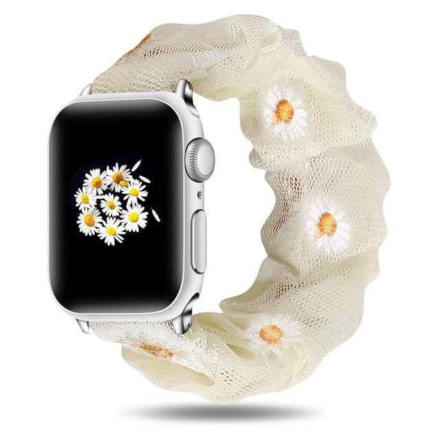 Cute Print Scrunchie Apple Watch Band