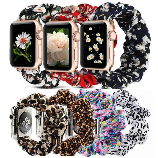 Cute Print Scrunchie Apple Watch Band