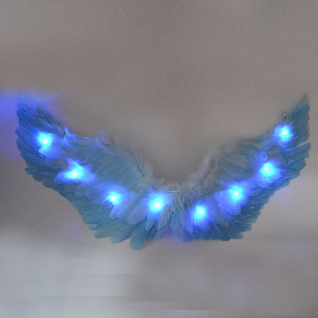 LED Light Princess Girl Luminous Angel Wing Tutu Skirt