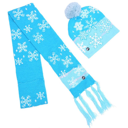 LED Knitted Christmas Hat Beanie Light Up Warm Hat