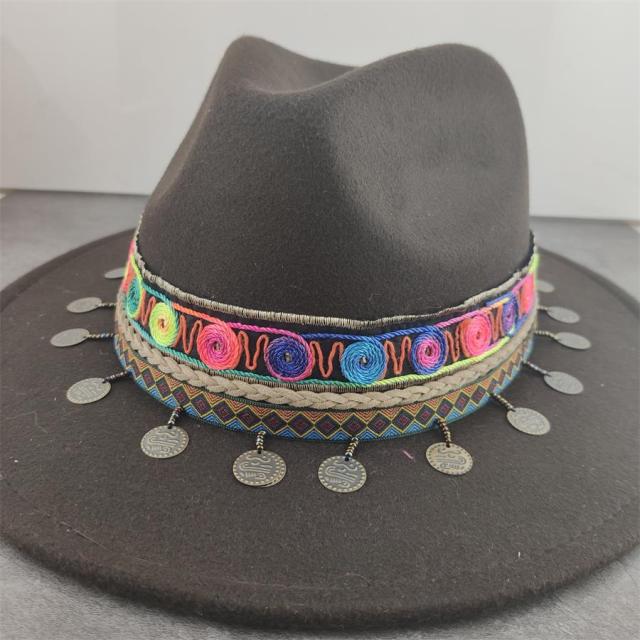 Boho Tassle Cowgirl Fedora Hat