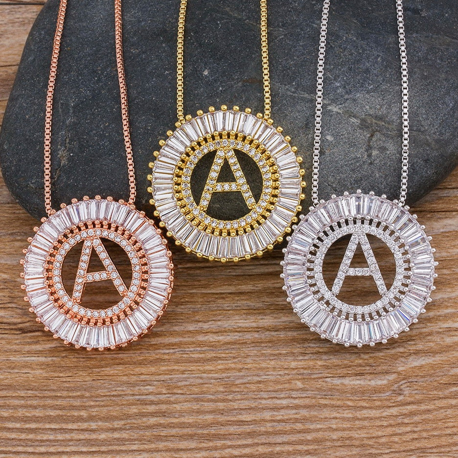 A-Z  Letter Initials Pendant Charm Necklace