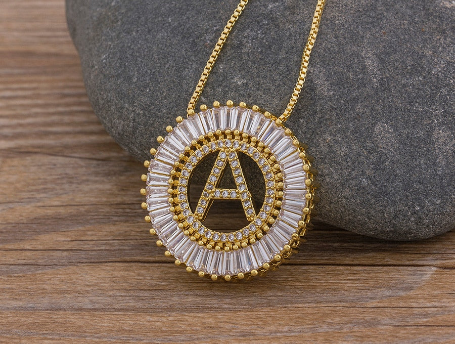 A-Z  Letter Initials Pendant Charm Necklace