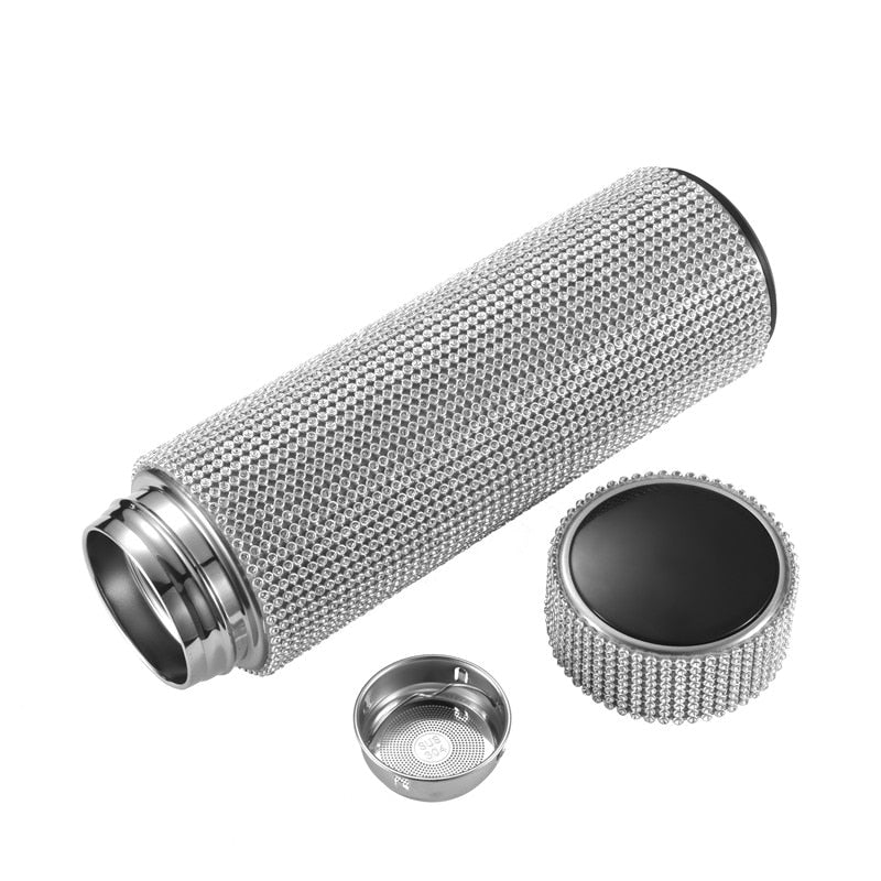 Diamond Thermos Bottle Stainless Steel Temperature Display