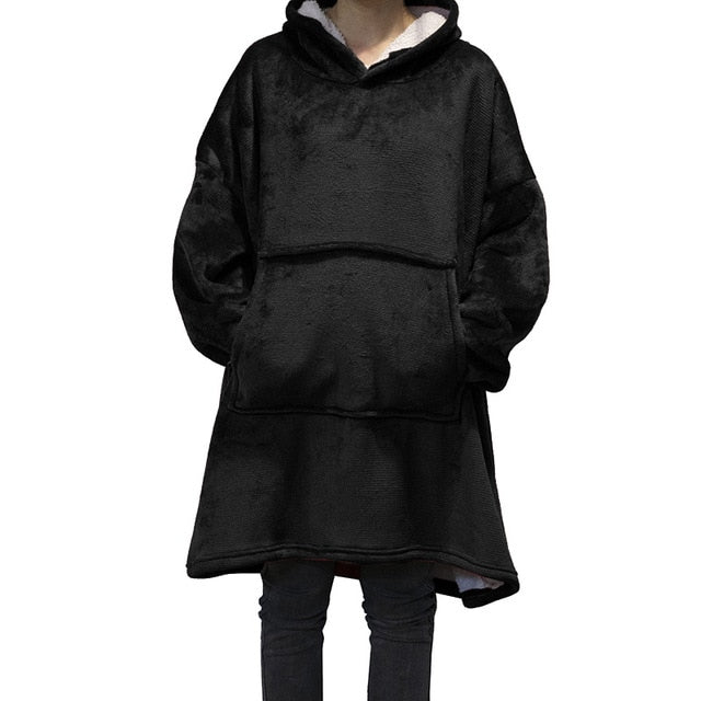 Winter Oversized Hoodies Fleece Warm TV Blanket