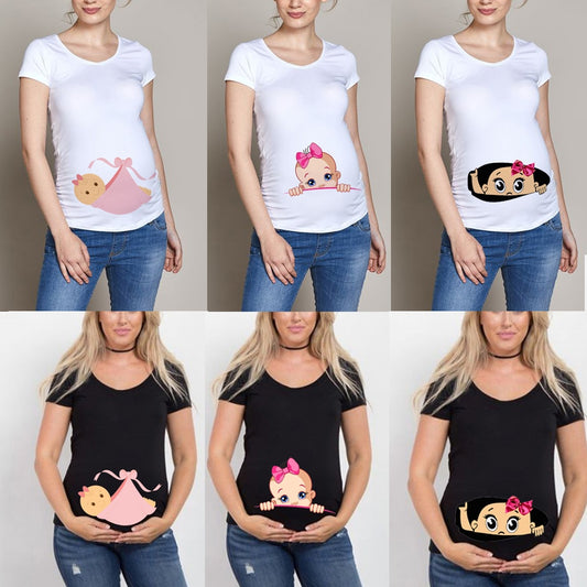 Pregnancy T-shirt Announcement Maternity Tee
