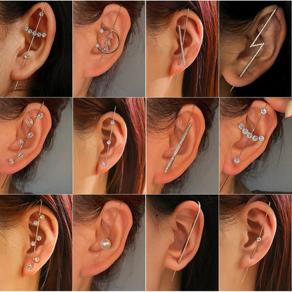 Bohemian Crystals Crawler Hook Earring
