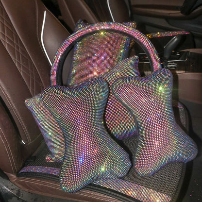 Sparkly Pink Rainbow Car Bling Accessories