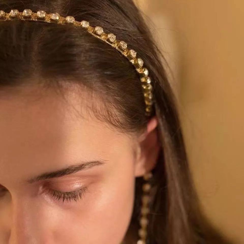 Long Tassel Headband Rhinestone Jewelry