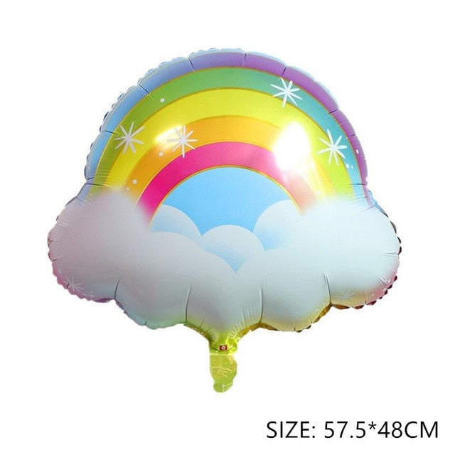 Colorful Rainbow Tassel Cloud Fairy Foil Birthday Balloon