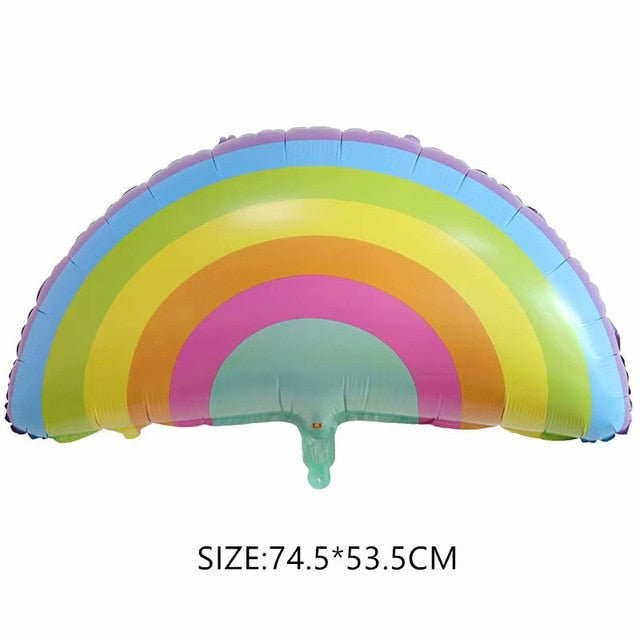 Colorful Rainbow Tassel Cloud Fairy Foil Birthday Balloon