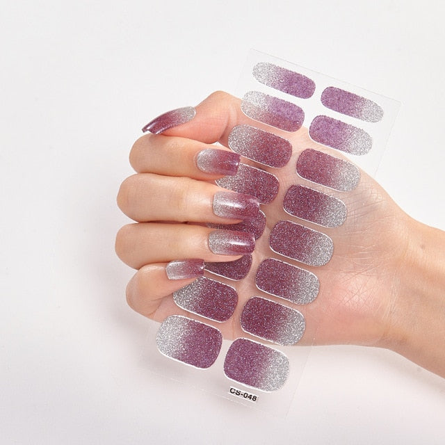 Solid Self Adhesive Nail Sticker Strips