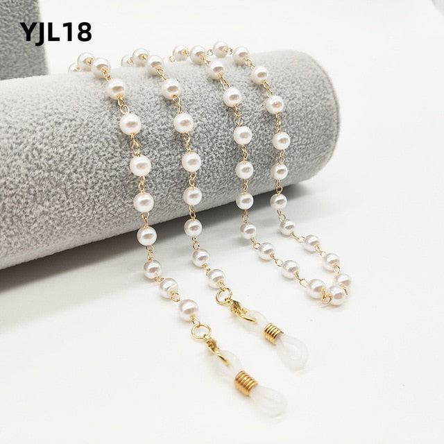Acrylic Pearl Crystal Sunglasses Chains