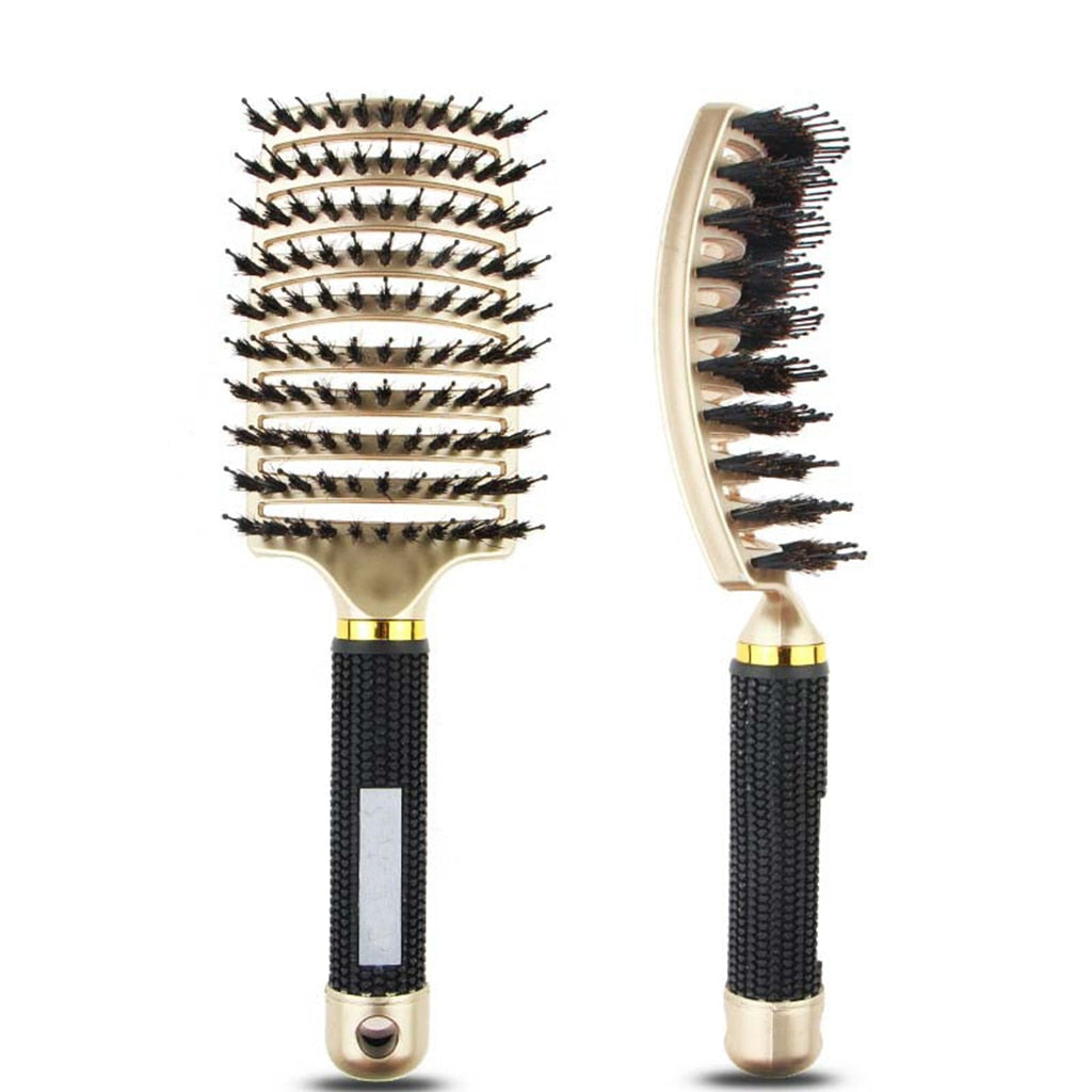 Bristle Nylon Hairbrush Scalp Massage