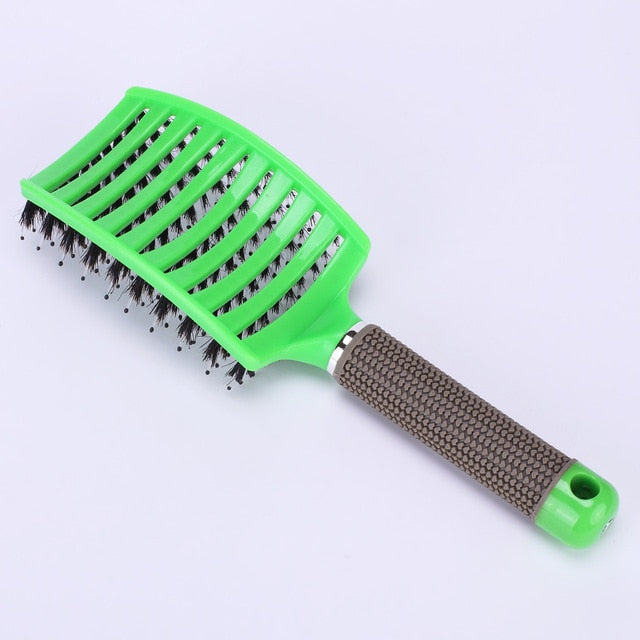 Bristle Nylon Hairbrush Scalp Massage